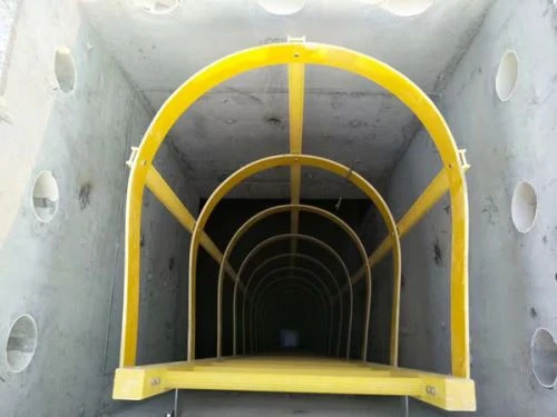 Ysgol Cage Sefydlog FRP sefydlog